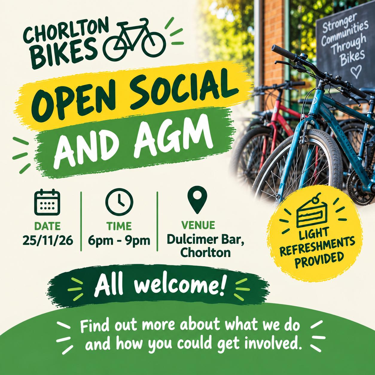 Chorlton Bikes AGM and Open Social at Dulcimer Bar